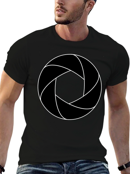 Aperture T-Shirt - Black Cotton Blend Graphic Tee