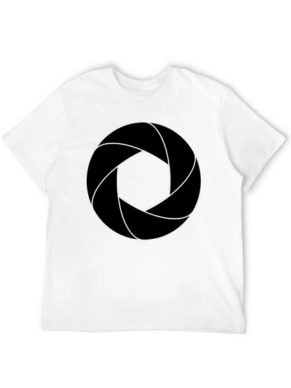 Aperture T-Shirt - Black Cotton Blend Graphic Tee