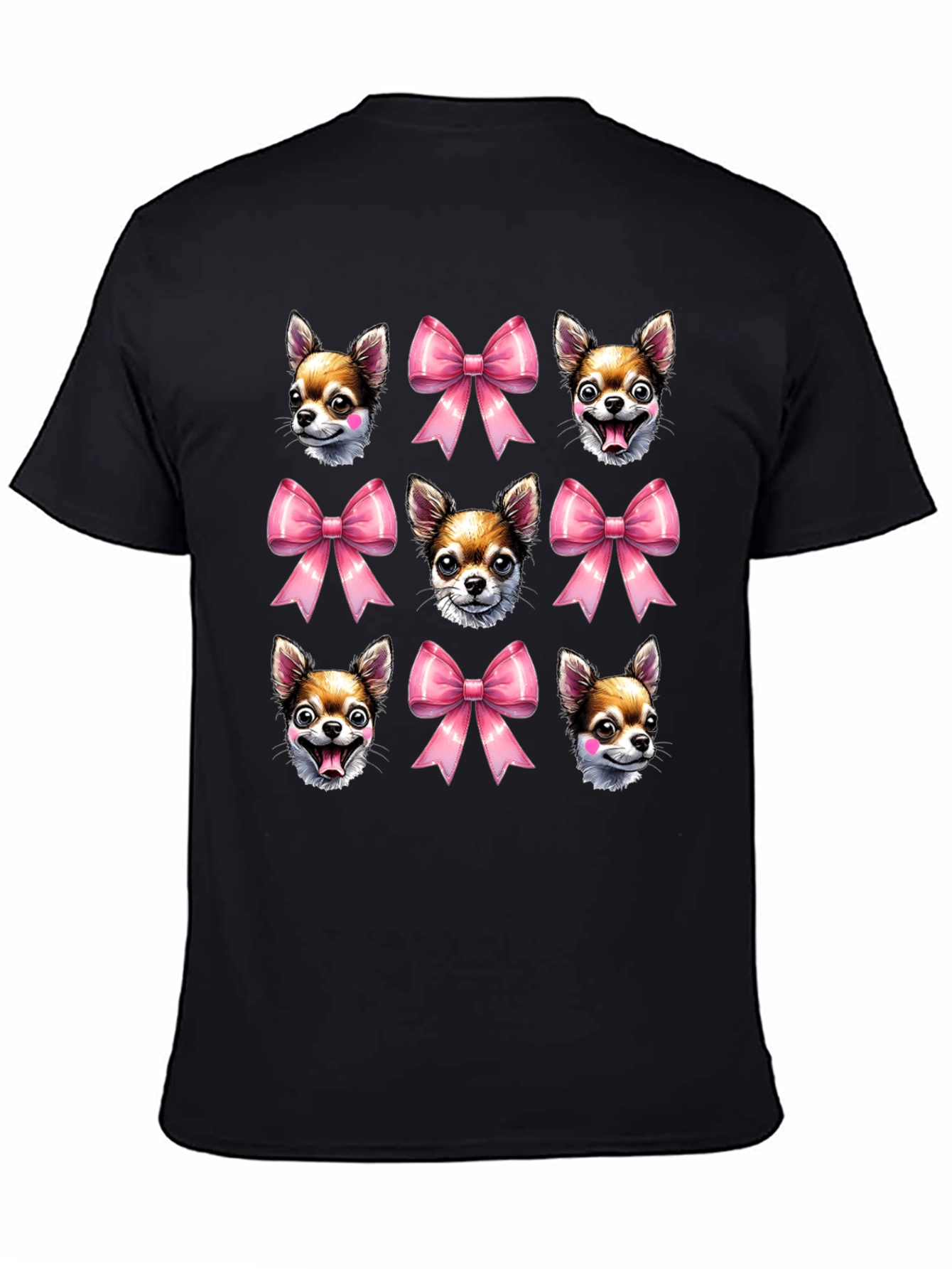 Dog & Bow Print T-Shirt