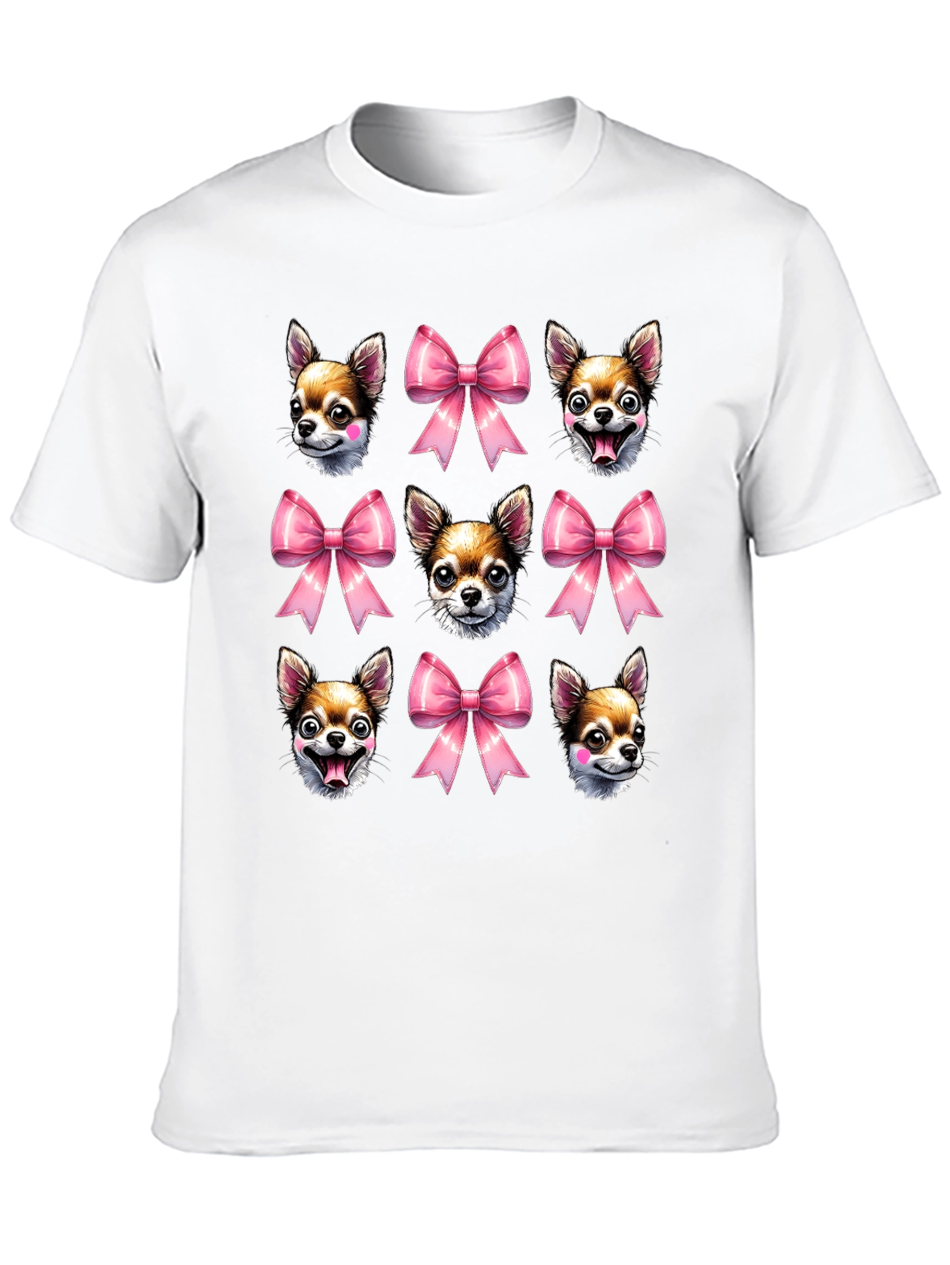 Dog & Bow Print T-Shirt