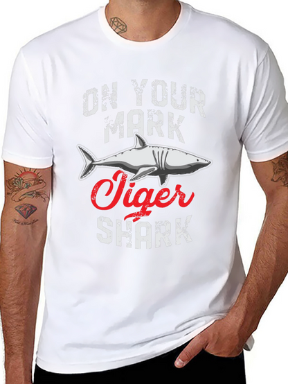 On Your Mark Tiger Shark Graphic Tee
