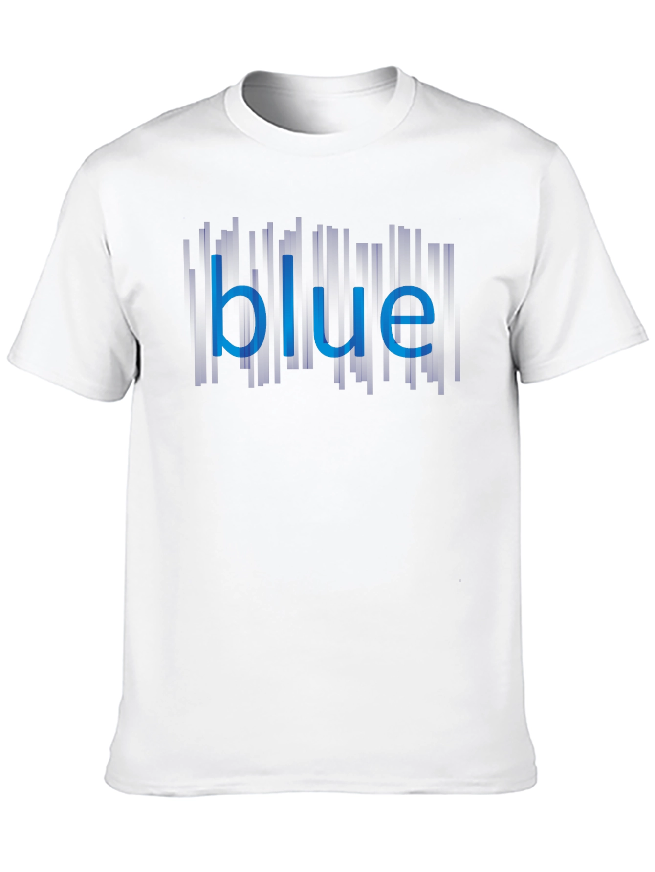 Blue Graphic Tee - Mens Black Cotton Shirt