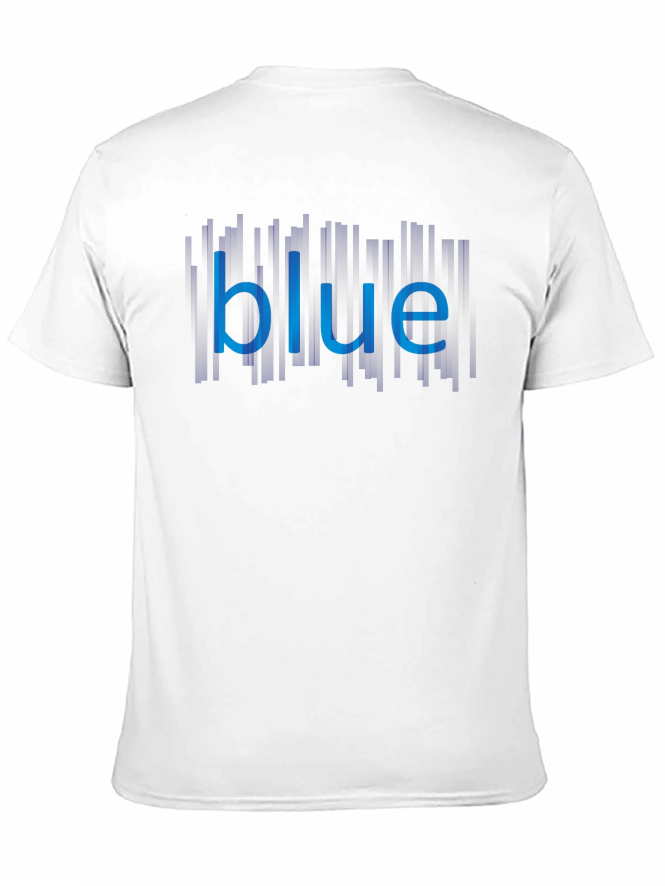 Blue Graphic Tee - Mens Black Cotton Shirt