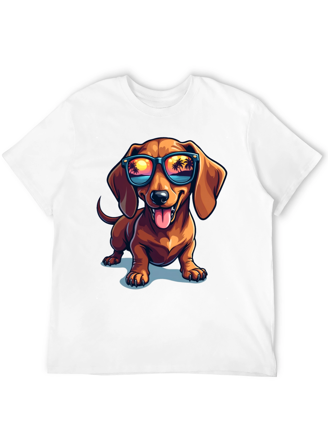 Cool Dachshund Dog T-Shirt with Sunglasses - Summer Vibes!