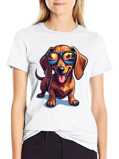 Cool Dachshund Dog T-Shirt with Sunglasses - Summer Vibes!