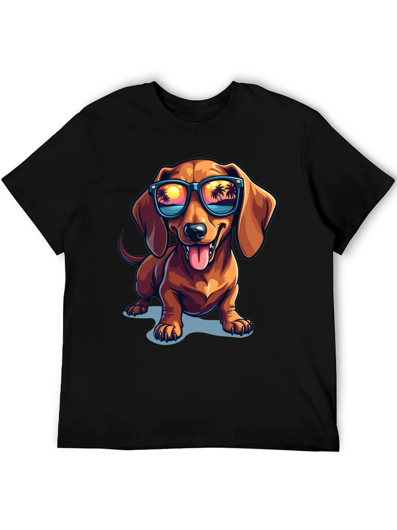 Cool Dachshund Dog T-Shirt with Sunglasses - Summer Vibes!