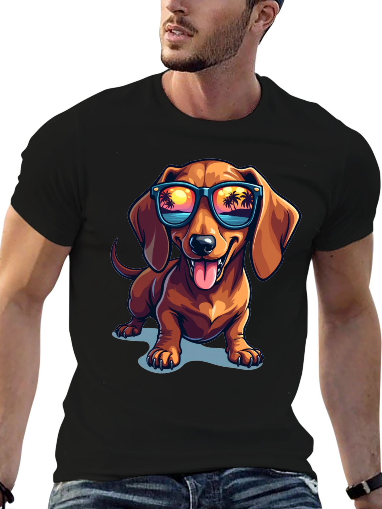 Cool Dachshund Dog T-Shirt with Sunglasses - Summer Vibes!