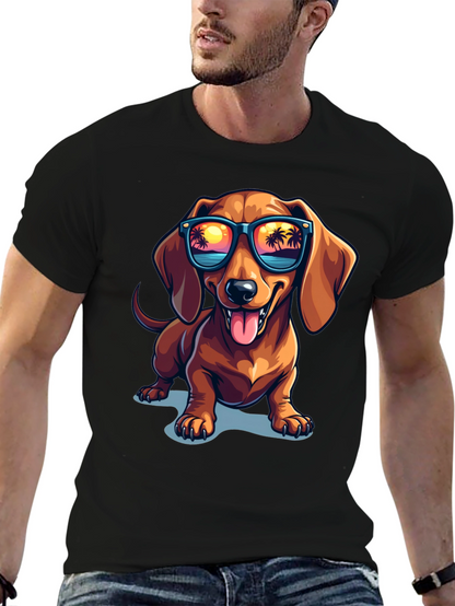 Cool Dachshund Dog T-Shirt with Sunglasses - Summer Vibes!