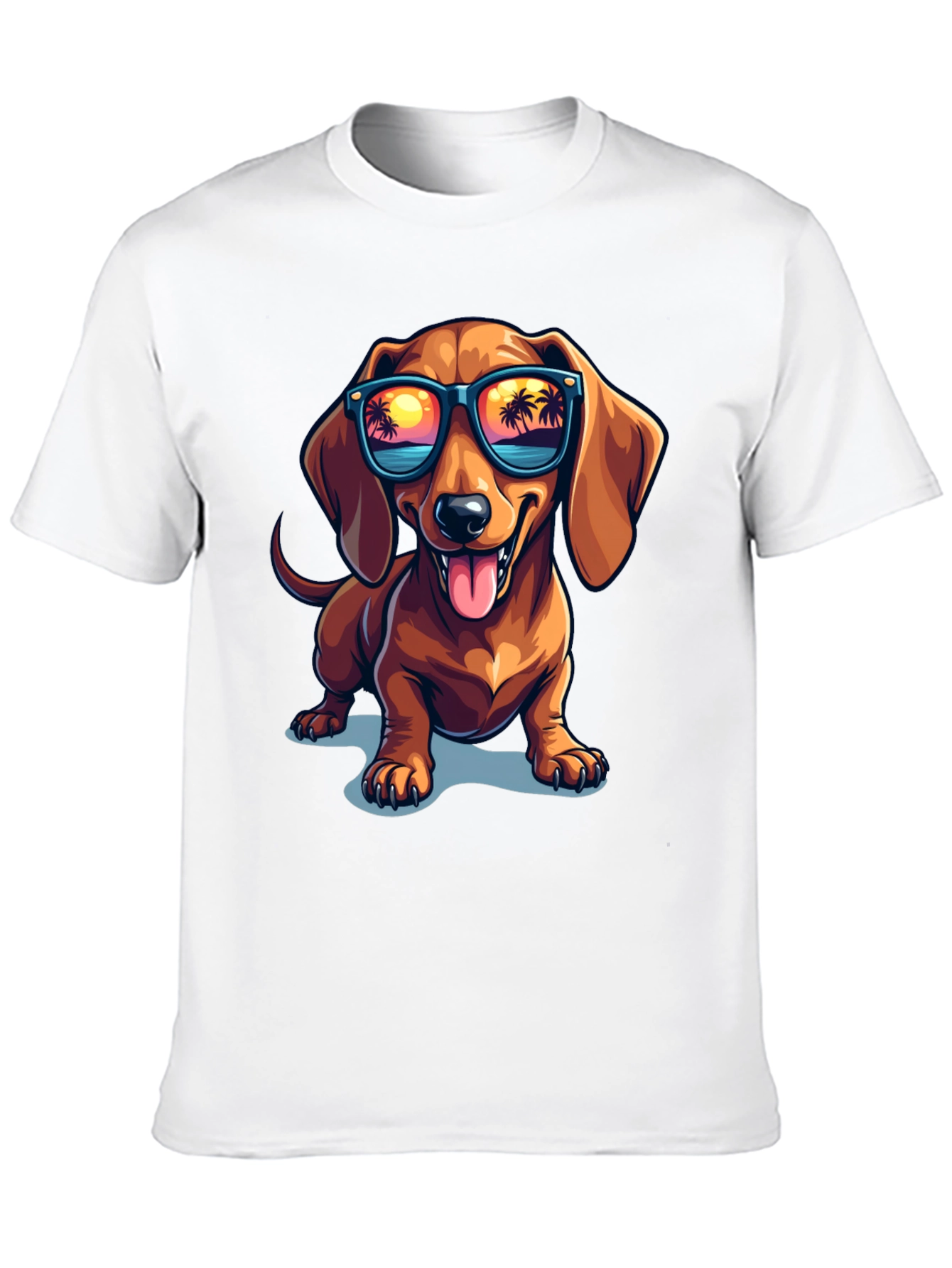 Cool Dachshund Dog T-Shirt with Sunglasses - Summer Vibes!