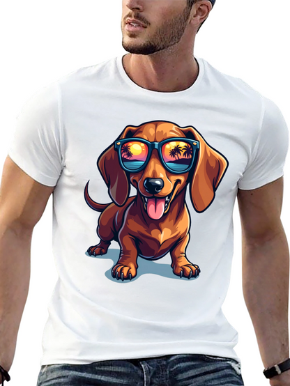 Cool Dachshund Dog T-Shirt with Sunglasses - Summer Vibes!