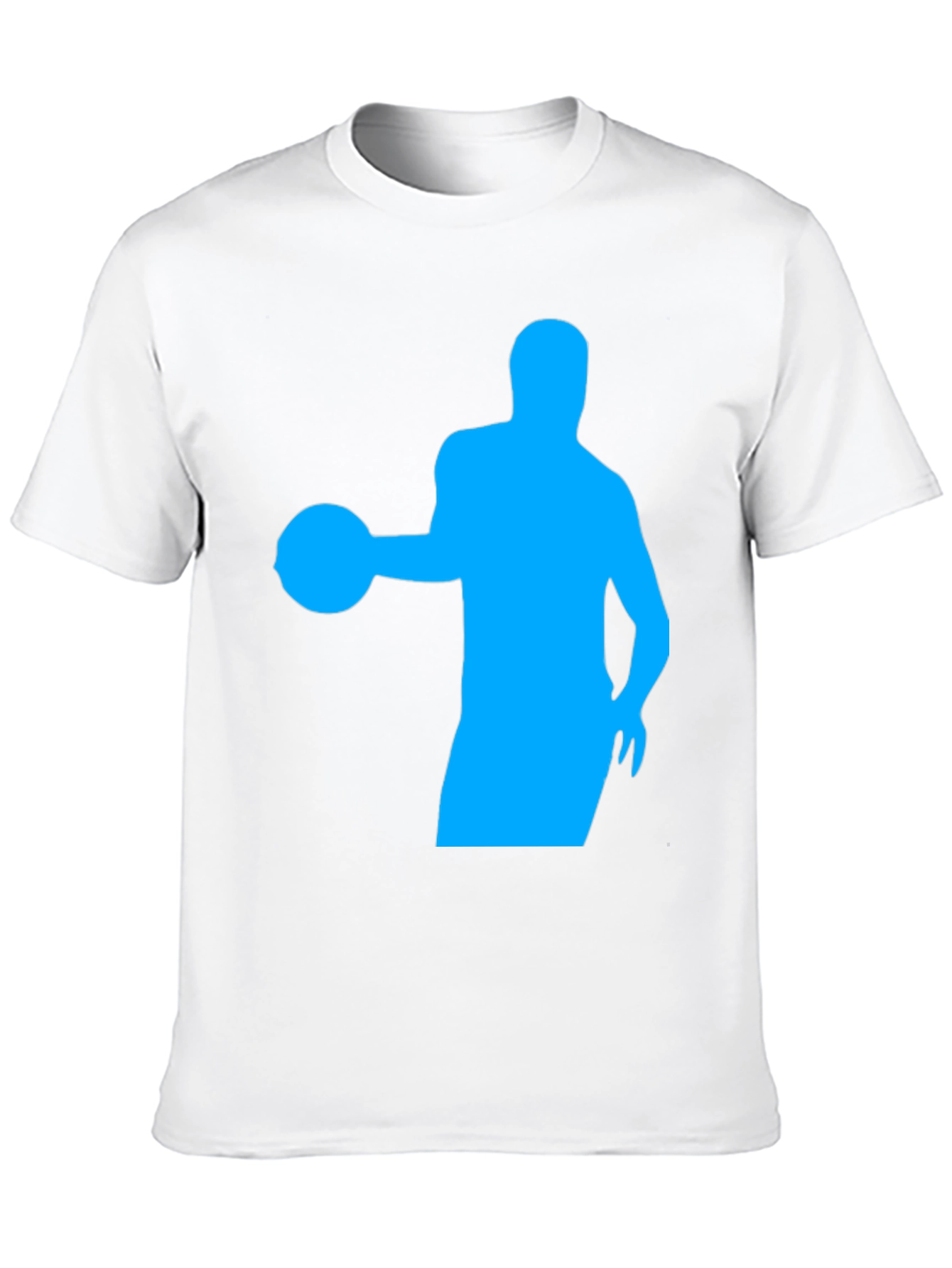 Basketball Silhouette Tee - Black Cotton Graphic T-Shirt