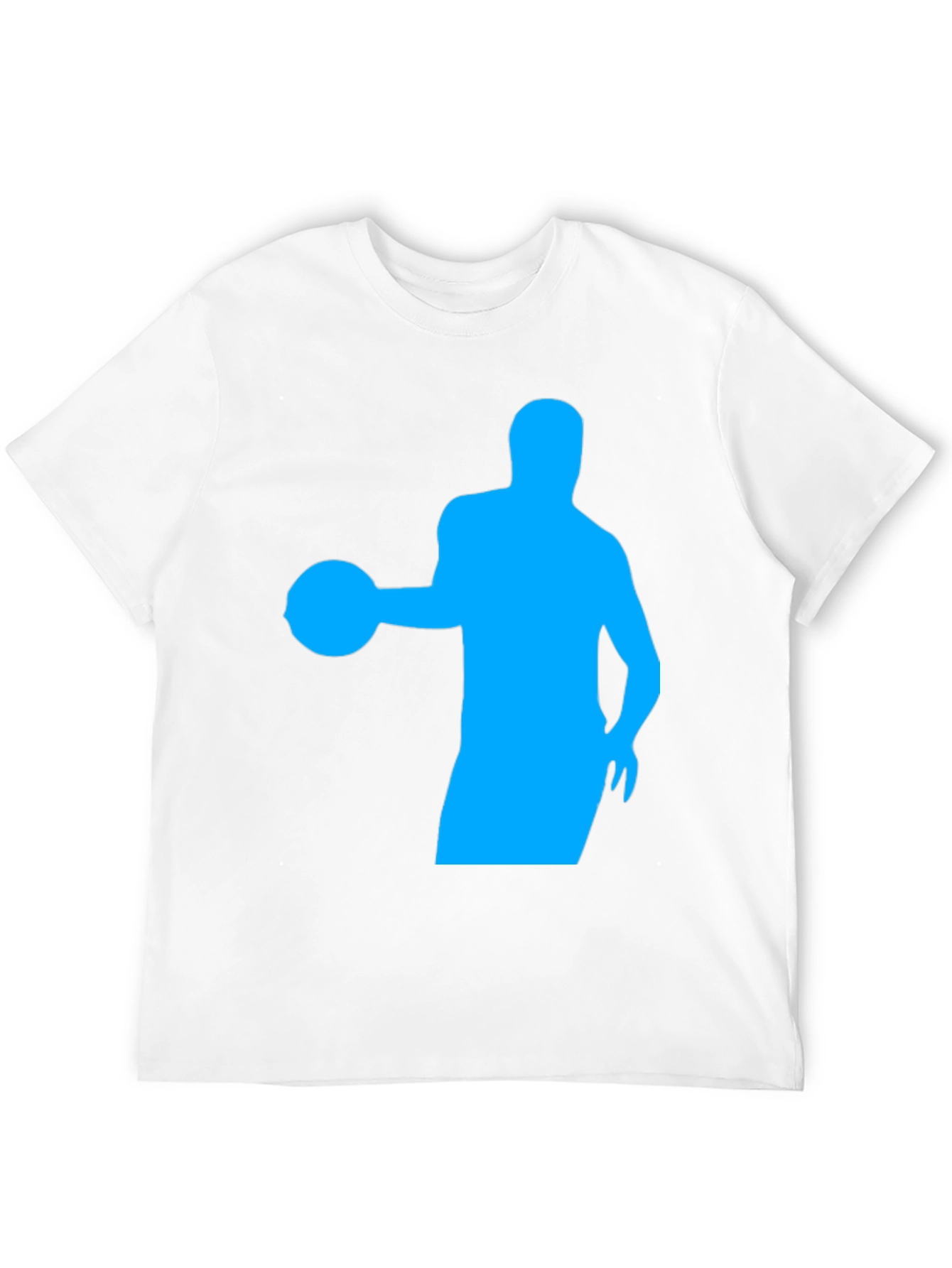 Basketball Silhouette Tee - Black Cotton Graphic T-Shirt