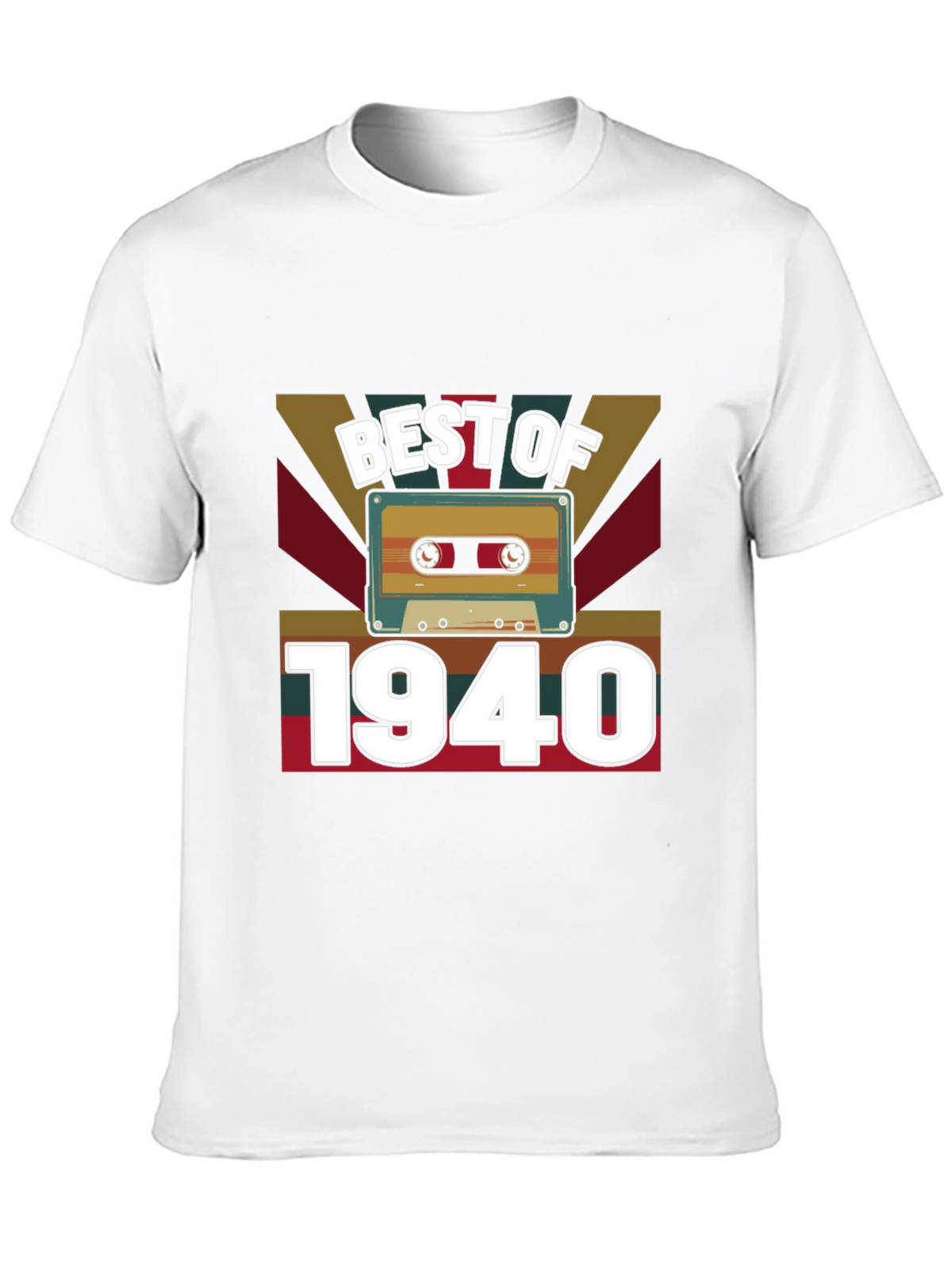 Best of 1940 Retro Cassette Tape Graphic Tee