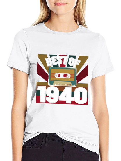 Best of 1940 Retro Cassette Tape Graphic Tee