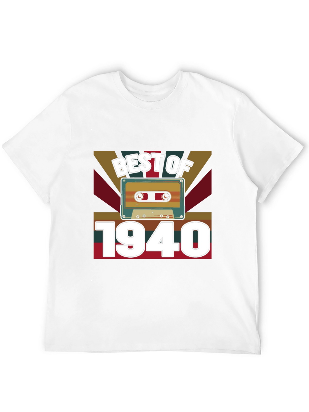 Best of 1940 Retro Cassette Tape Graphic Tee