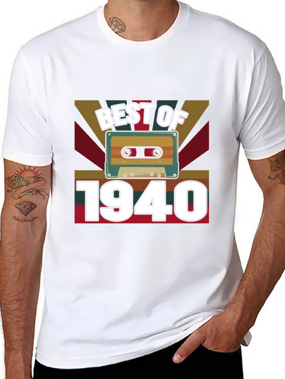 Best of 1940 Retro Cassette Tape Graphic Tee