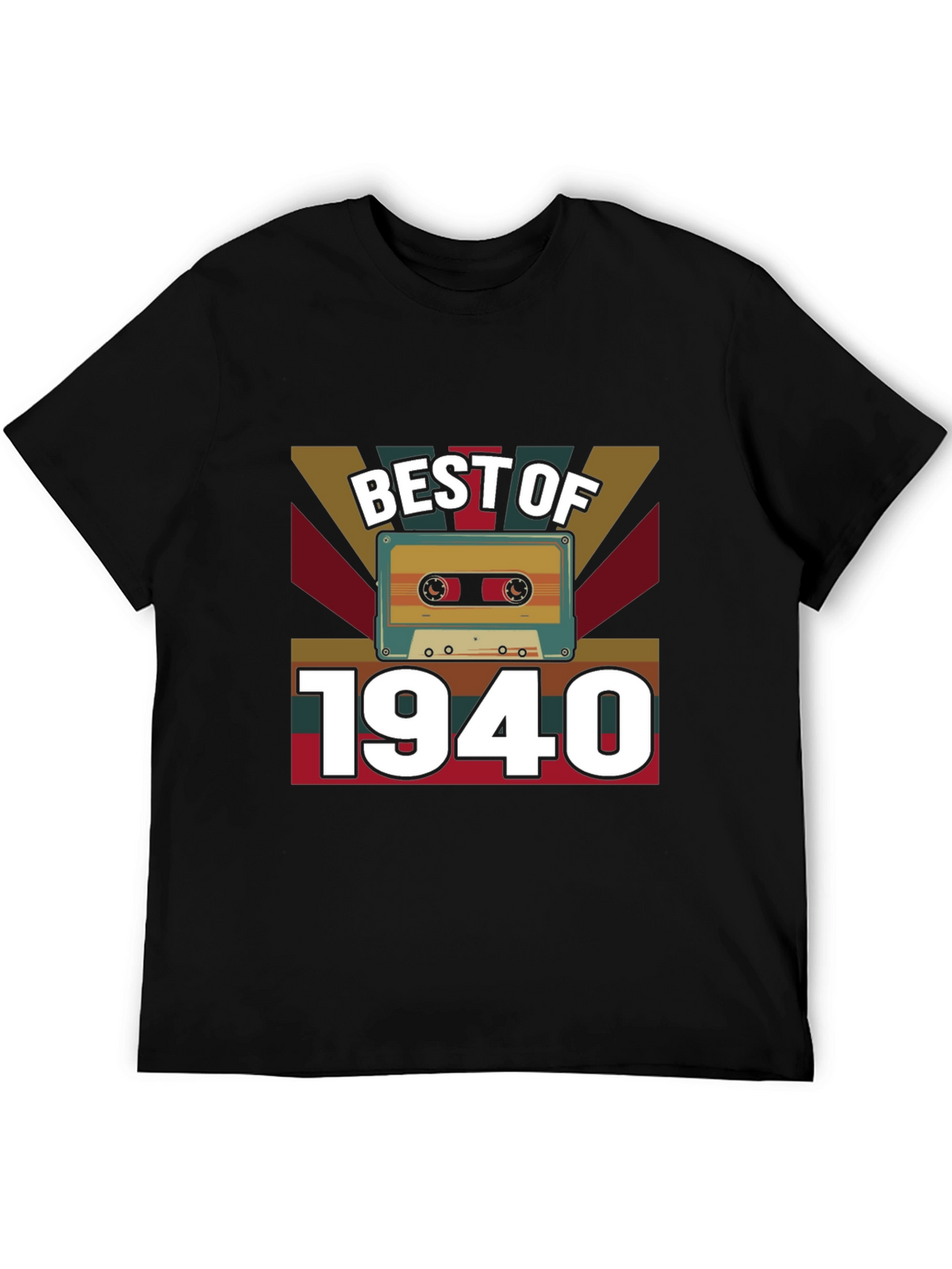 Best of 1940 Retro Cassette Tape Graphic Tee