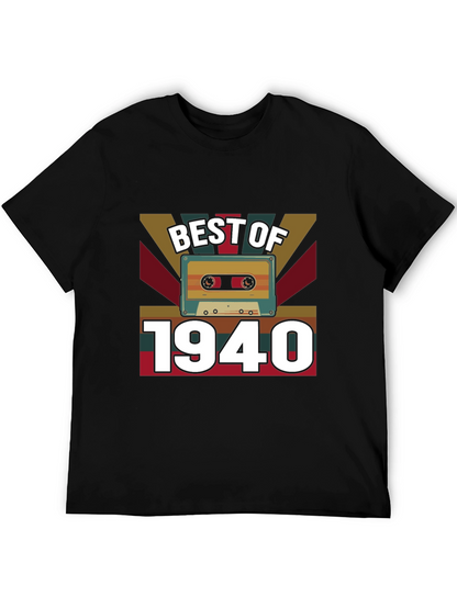 Best of 1940 Retro Cassette Tape Graphic Tee