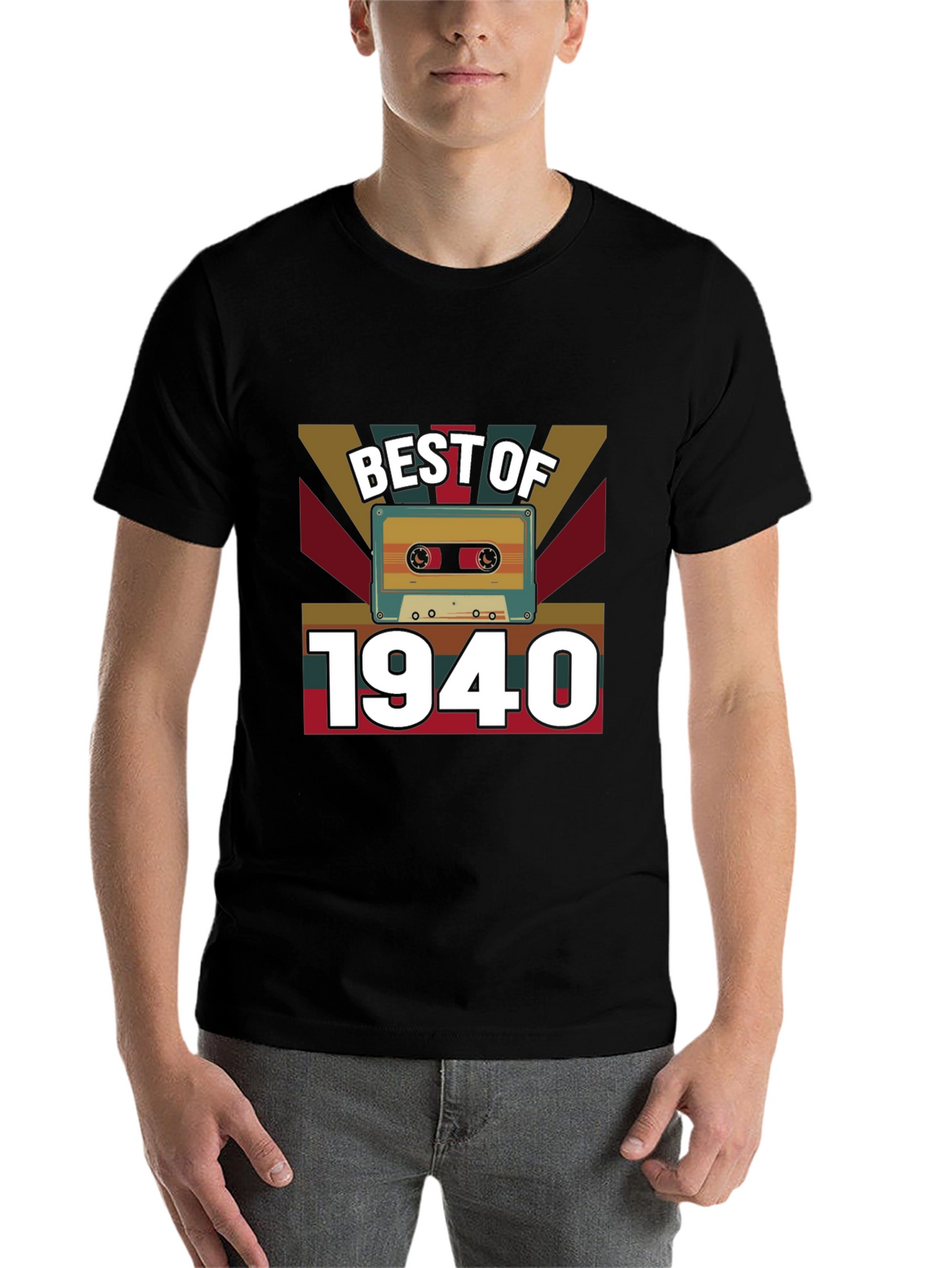Best of 1940 Retro Cassette Tape Graphic Tee