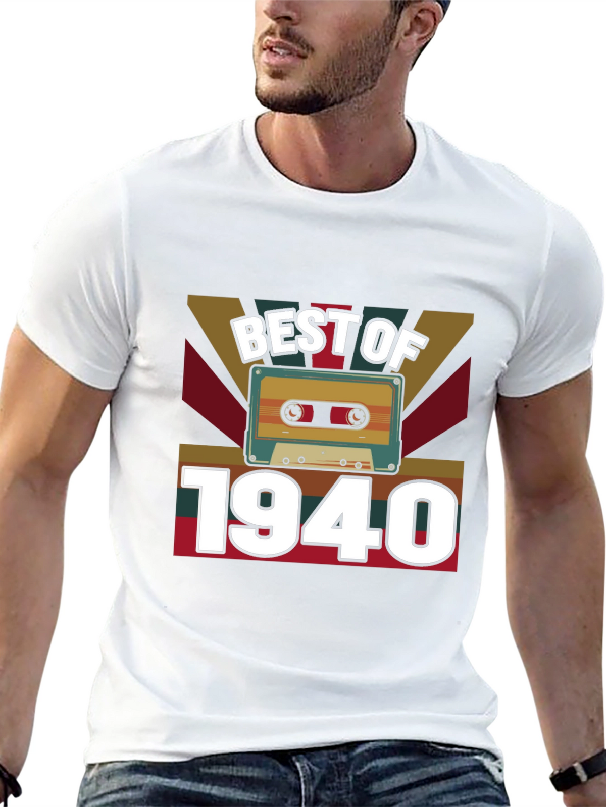 Best of 1940 Retro Cassette Tape Graphic Tee
