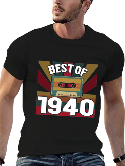 Best of 1940 Retro Cassette Tape Graphic Tee
