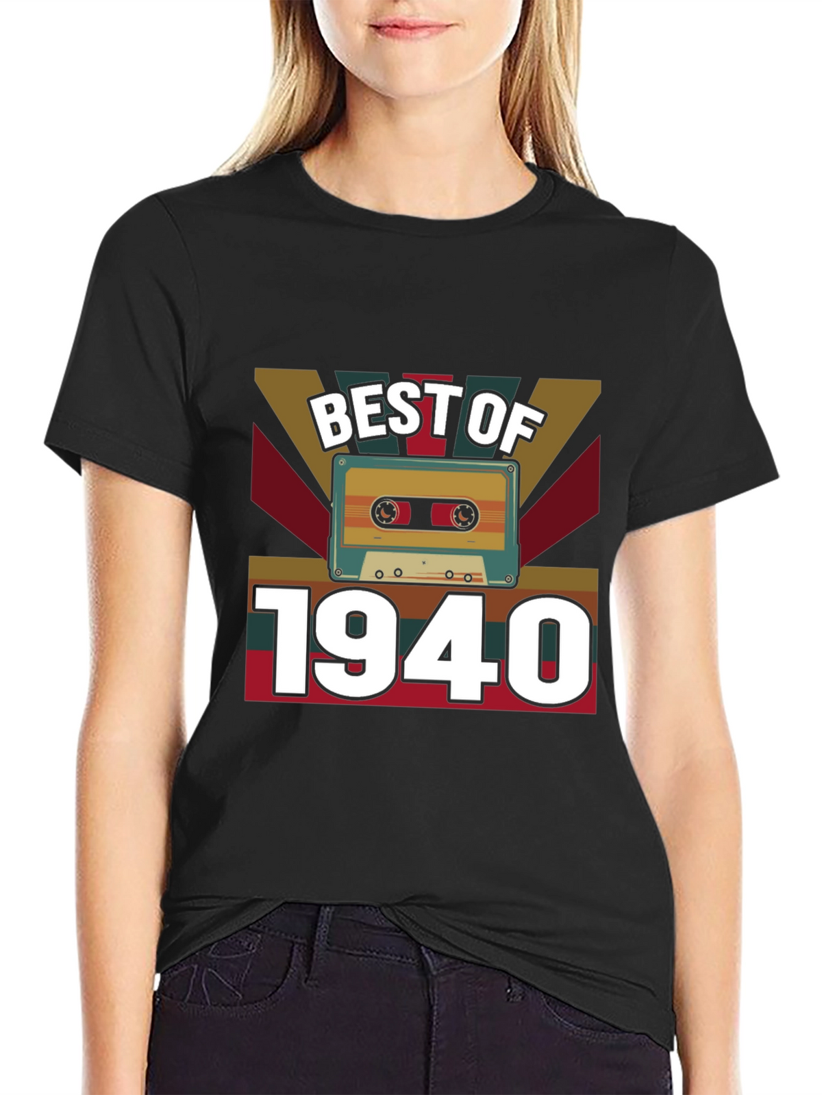 Best of 1940 Retro Cassette Tape Graphic Tee