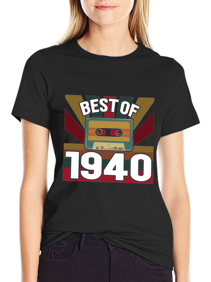 Best of 1940 Retro Cassette Tape Graphic Tee