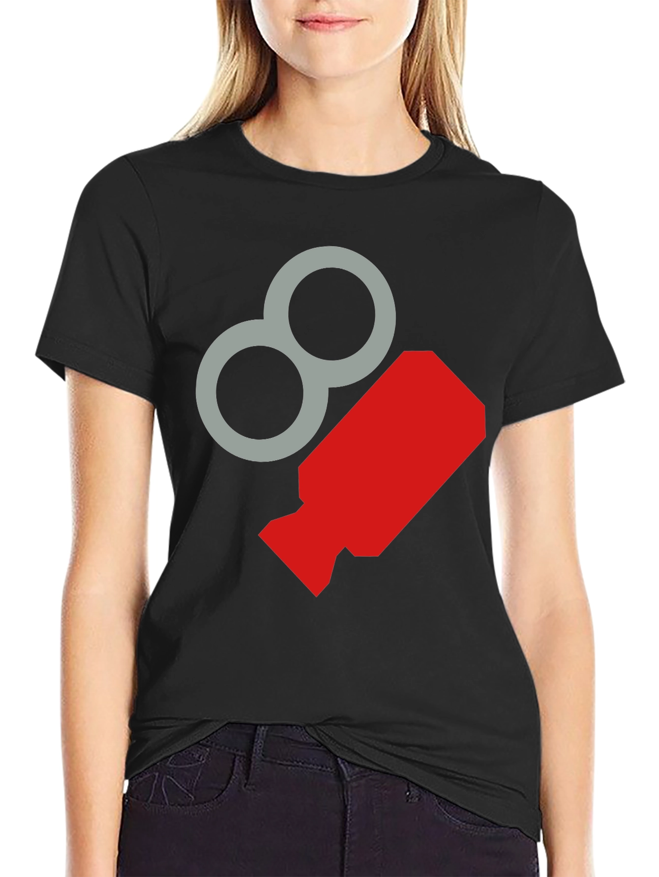 Retro Graphic Tee - Cool Black Crewneck T-Shirt