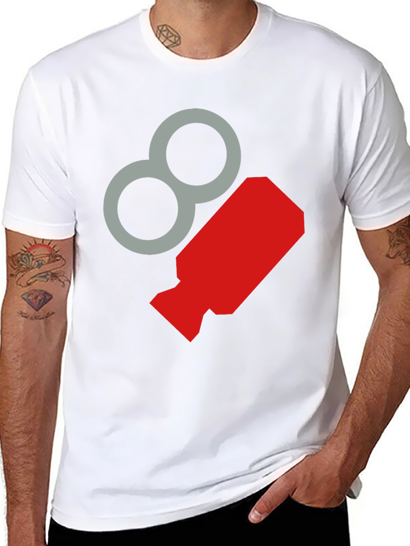 Retro Graphic Tee - Cool Black Crewneck T-Shirt