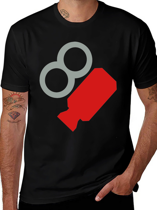 Retro Graphic Tee - Cool Black Crewneck T-Shirt