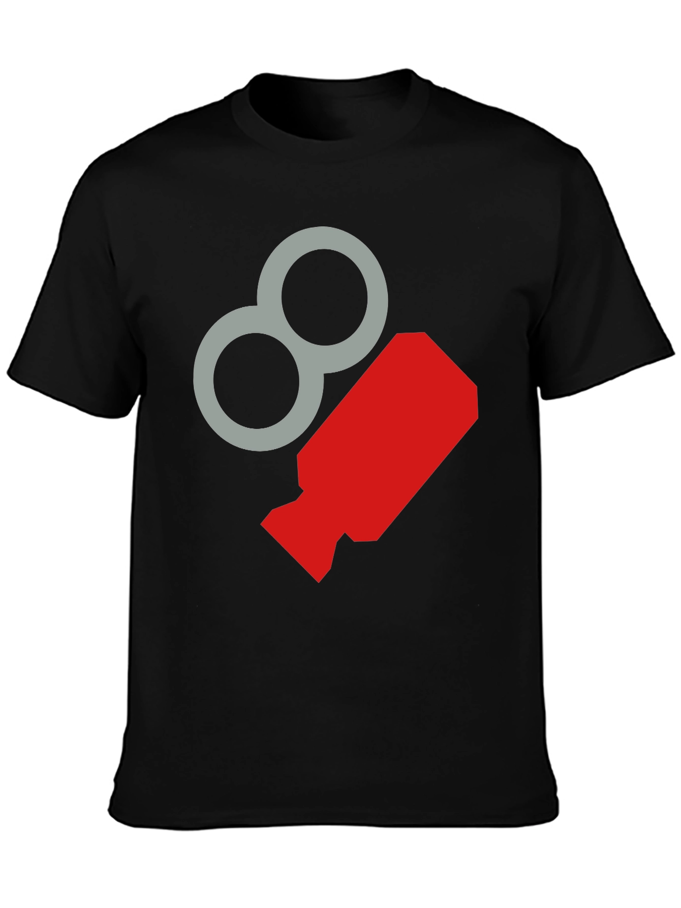 Retro Graphic Tee - Cool Black Crewneck T-Shirt