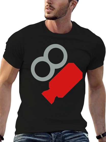 Retro Graphic Tee - Cool Black Crewneck T-Shirt