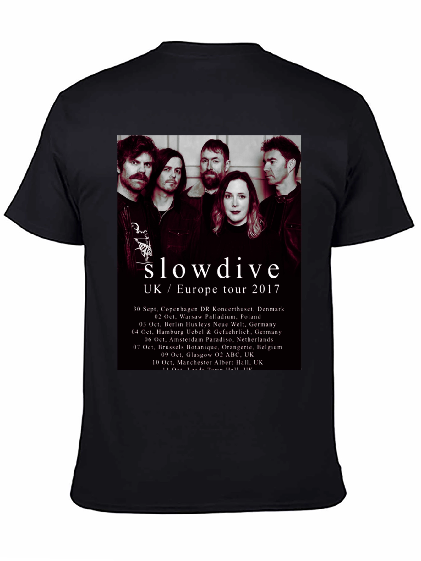 Slowdive UK/Europe Tour 2017 Black T-Shirt