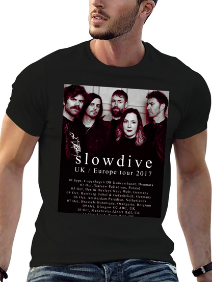Slowdive UK/Europe Tour 2017 Black T-Shirt