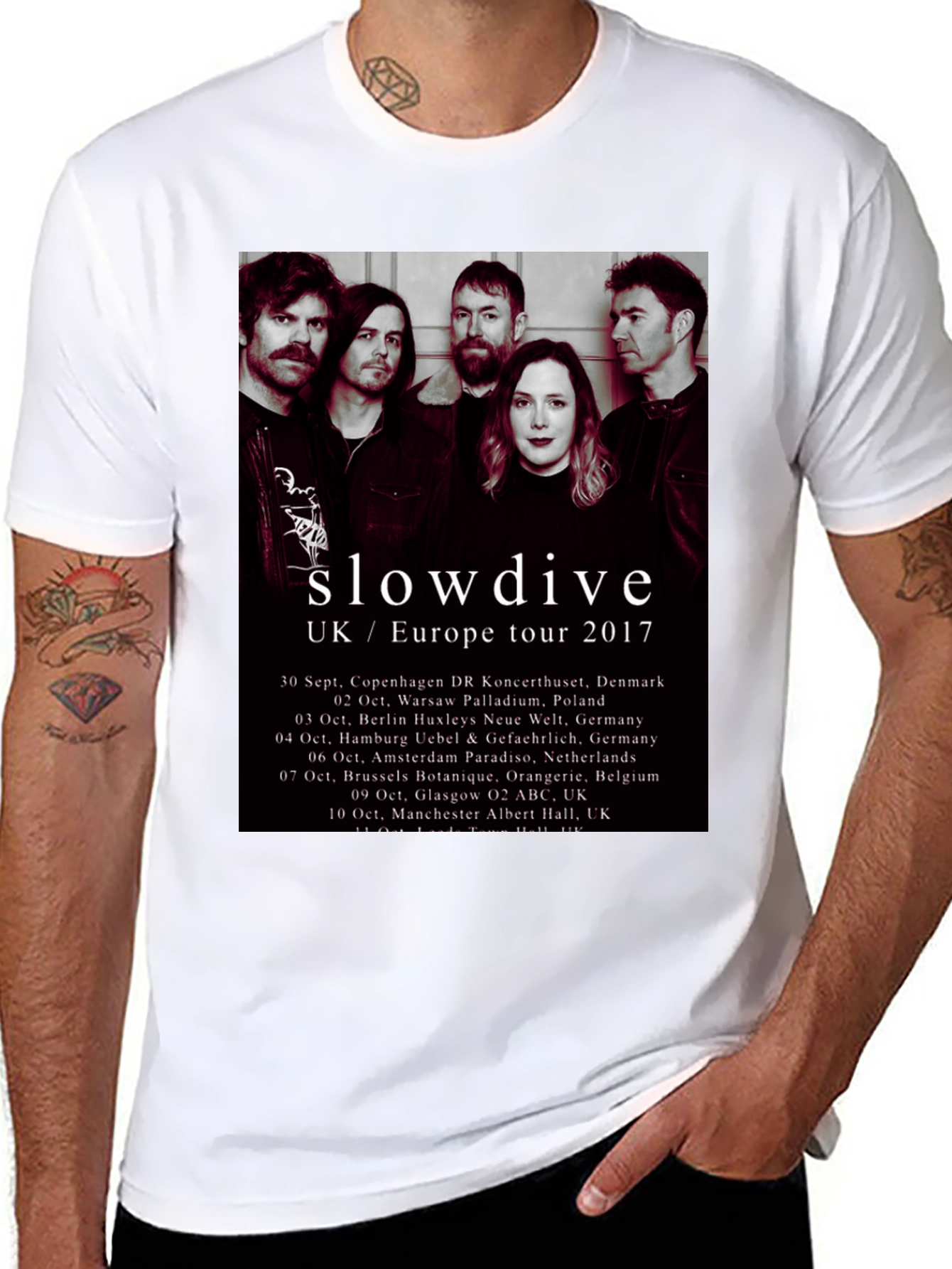 Slowdive UK/Europe Tour 2017 Black T-Shirt