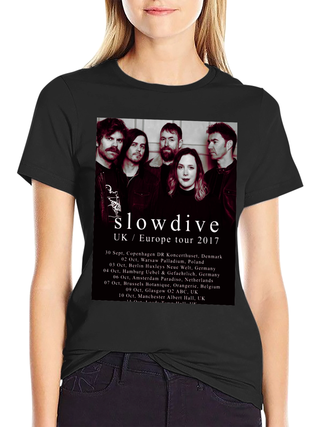 Slowdive UK/Europe Tour 2017 Black T-Shirt
