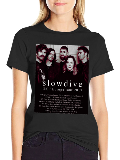Slowdive UK/Europe Tour 2017 Black T-Shirt