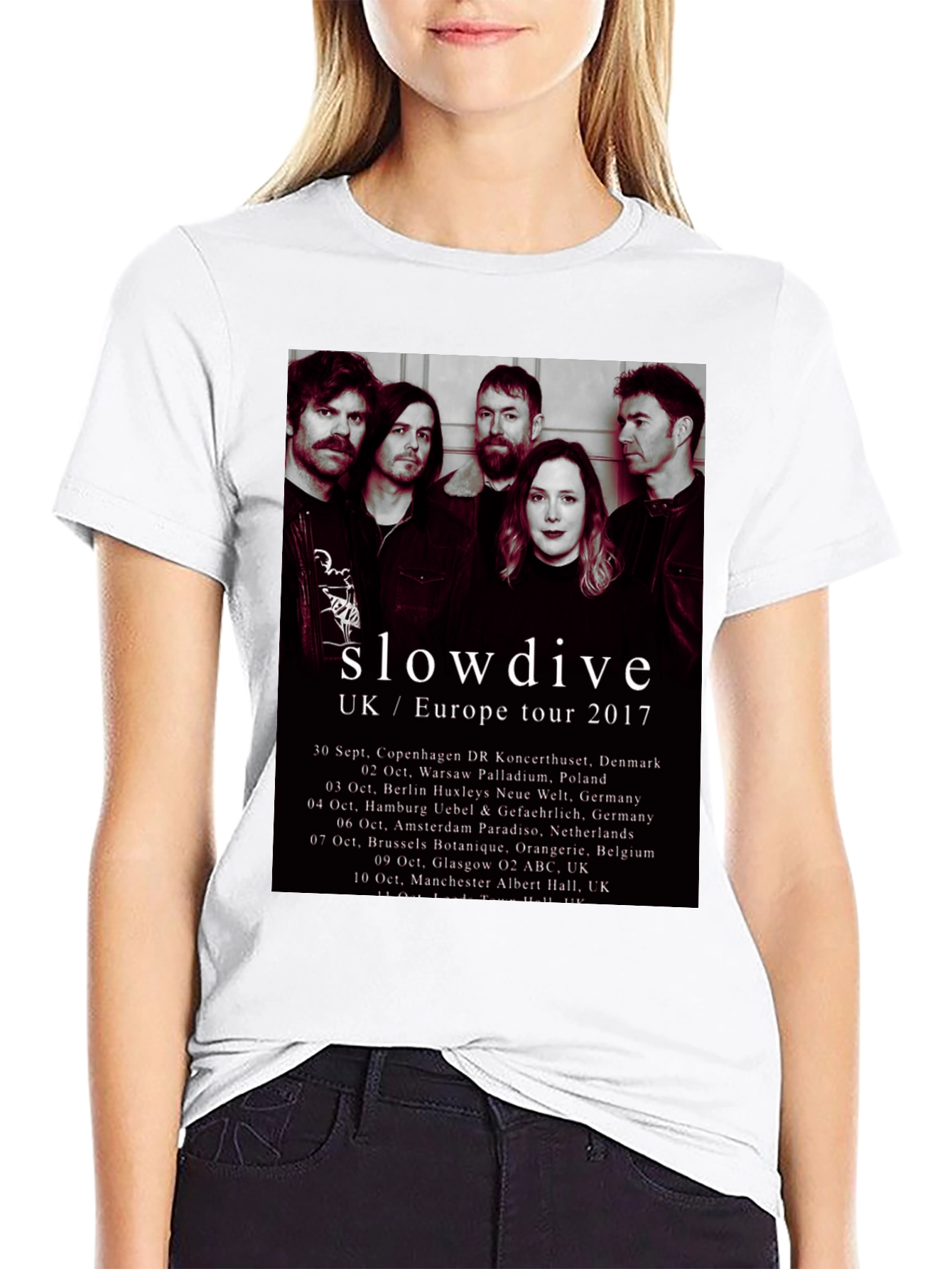 Slowdive UK/Europe Tour 2017 Black T-Shirt
