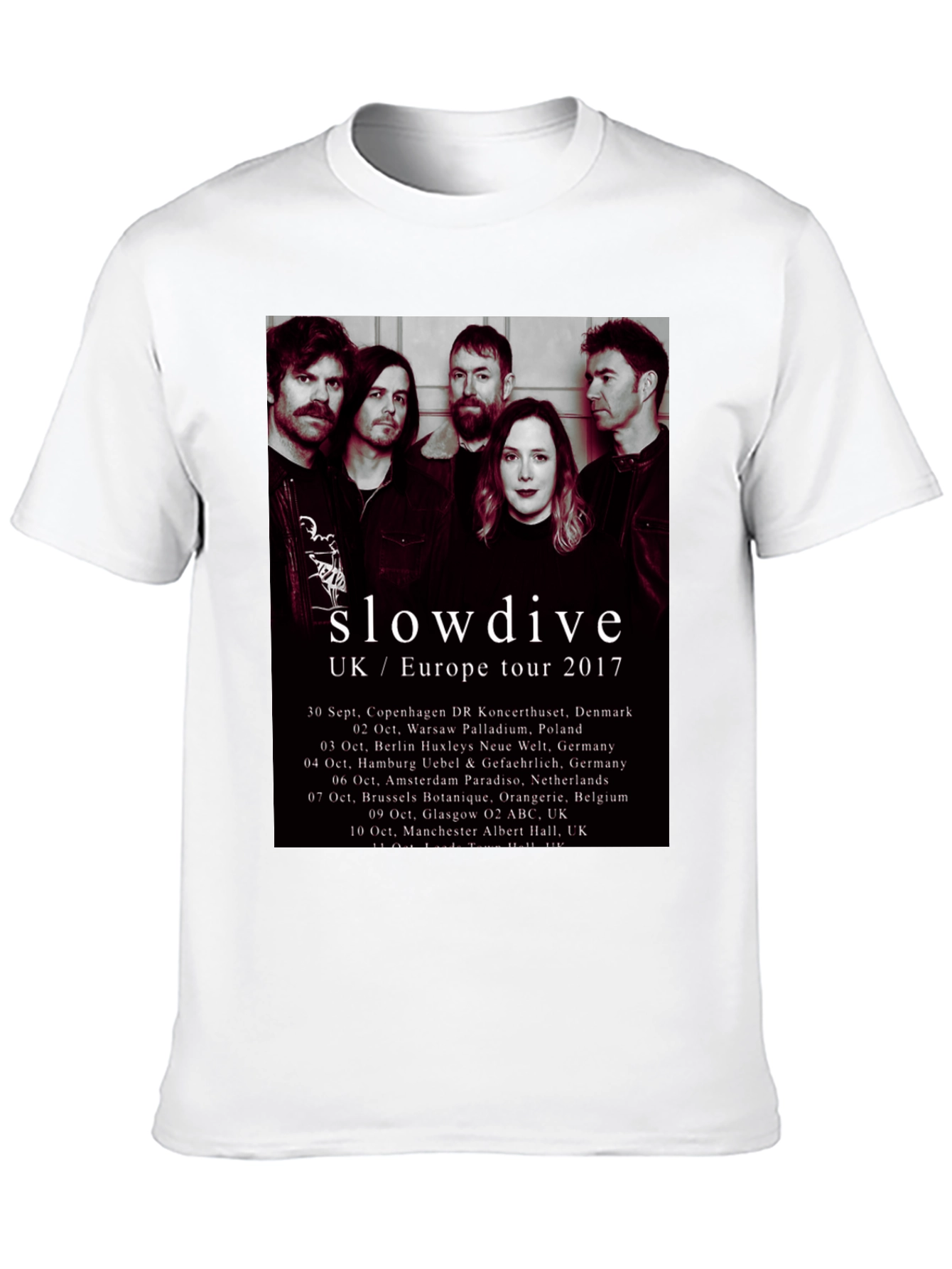 Slowdive UK/Europe Tour 2017 Black T-Shirt