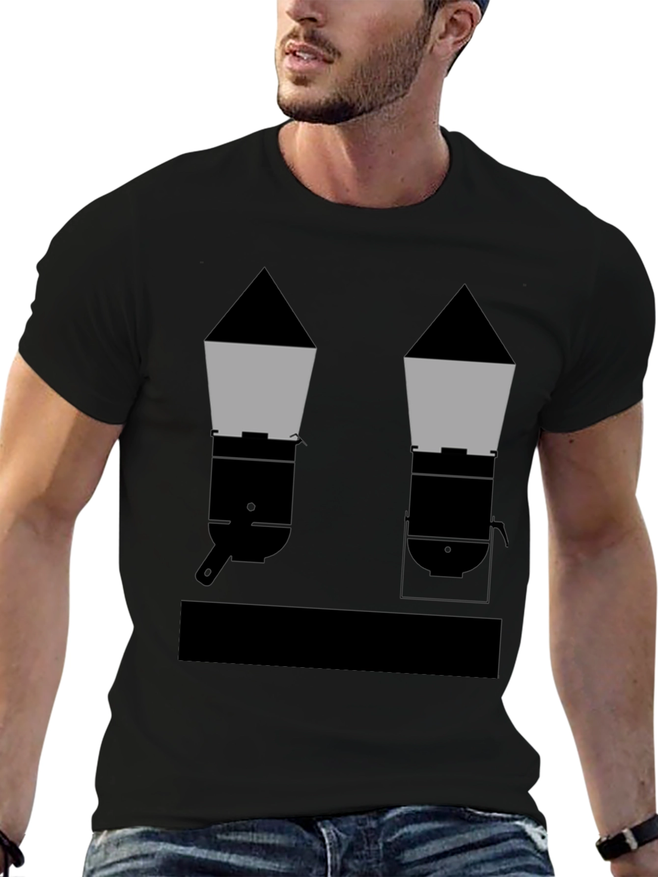 Geometric Grills Black T-Shirt