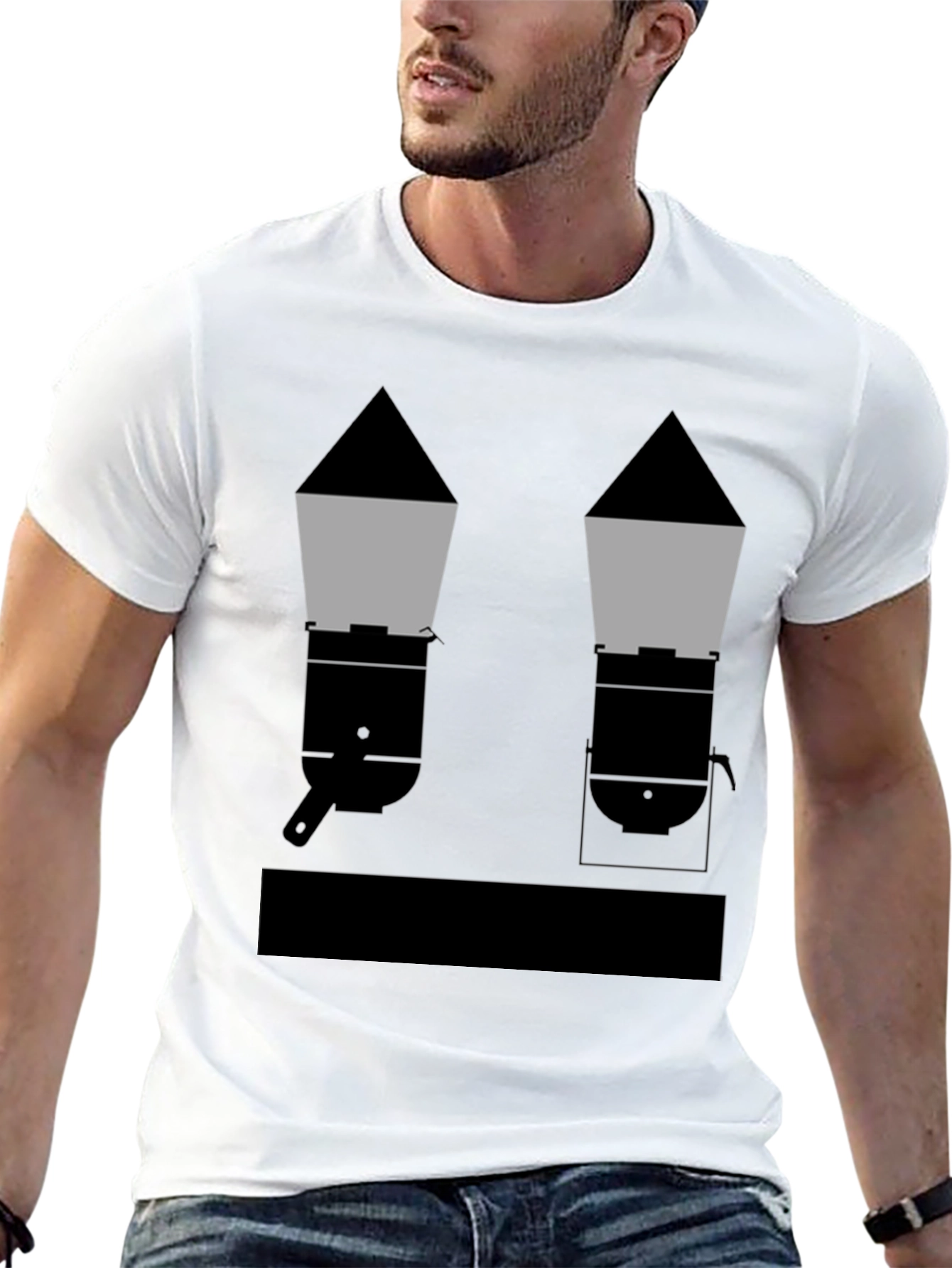 Geometric Grills Black T-Shirt