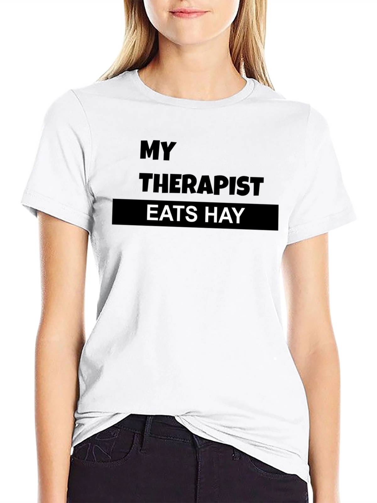 My Therapist Eats Hay T-Shirt: Funny Animal Lover Tee