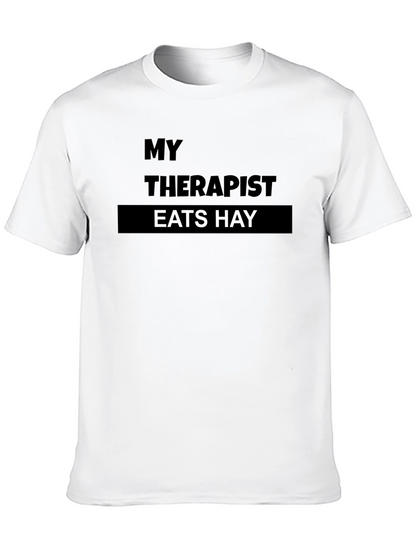 My Therapist Eats Hay T-Shirt: Funny Animal Lover Tee