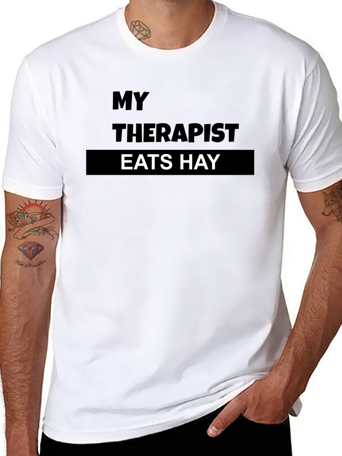 My Therapist Eats Hay T-Shirt: Funny Animal Lover Tee