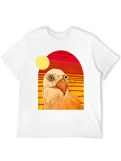 Abstract Bird Graphic T-Shirt