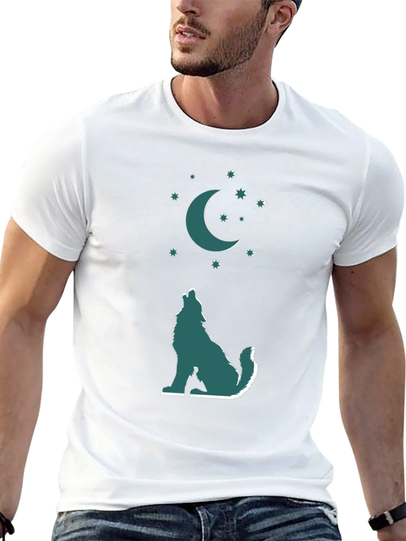 Wolf Moon Graphic Tee - Mens Black T-Shirt