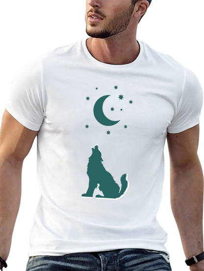 Wolf Moon Graphic Tee - Mens Black T-Shirt