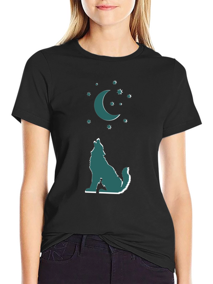 Wolf Moon Graphic Tee - Mens Black T-Shirt