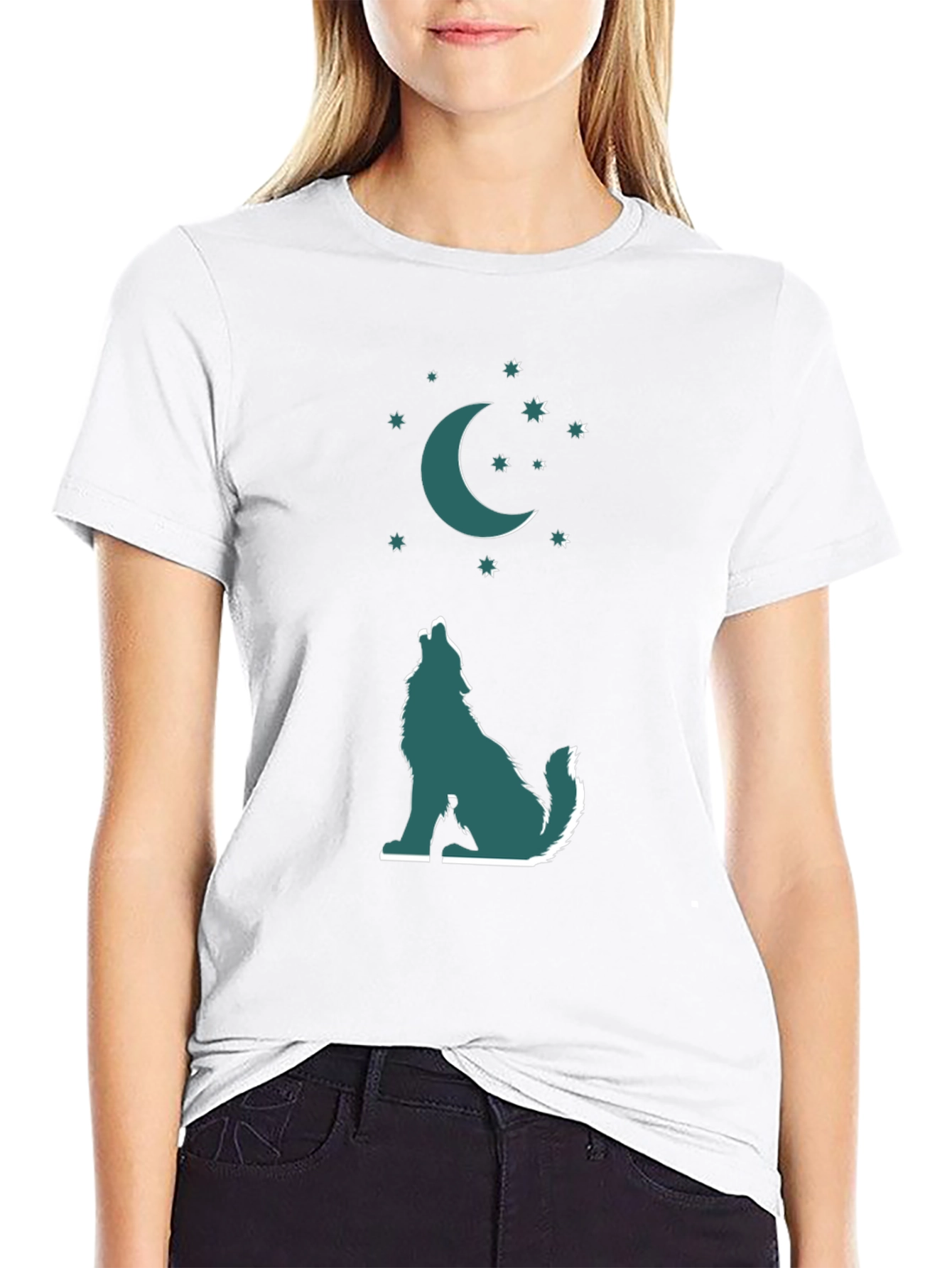 Wolf Moon Graphic Tee - Mens Black T-Shirt