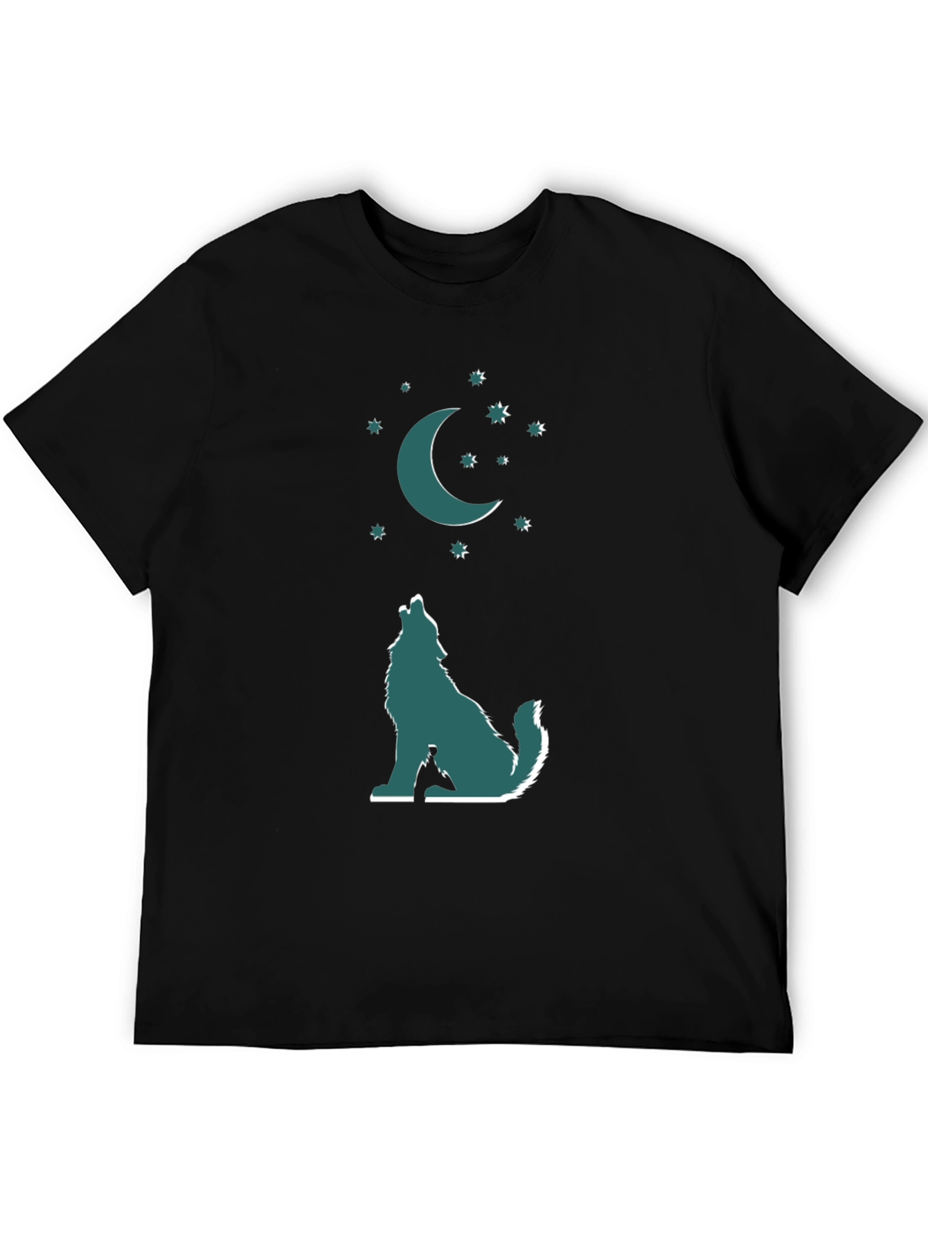 Wolf Moon Graphic Tee - Mens Black T-Shirt